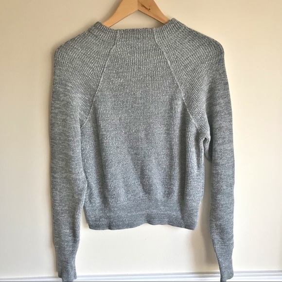 Free People Gray Crew Neck Knit Sweater Size S - Picture 5 of 7